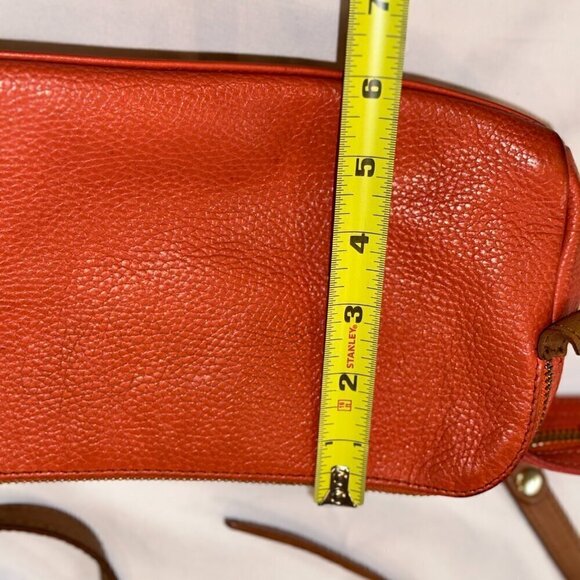 Valentina multi strap leather handbag Orange - Picture 11 of 11
